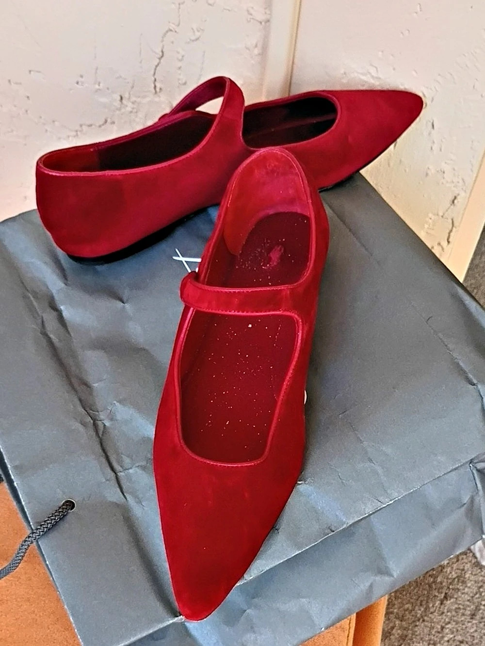 Polo by Ralph Lauren Pointed-Toe Mary Jane Heels in Red